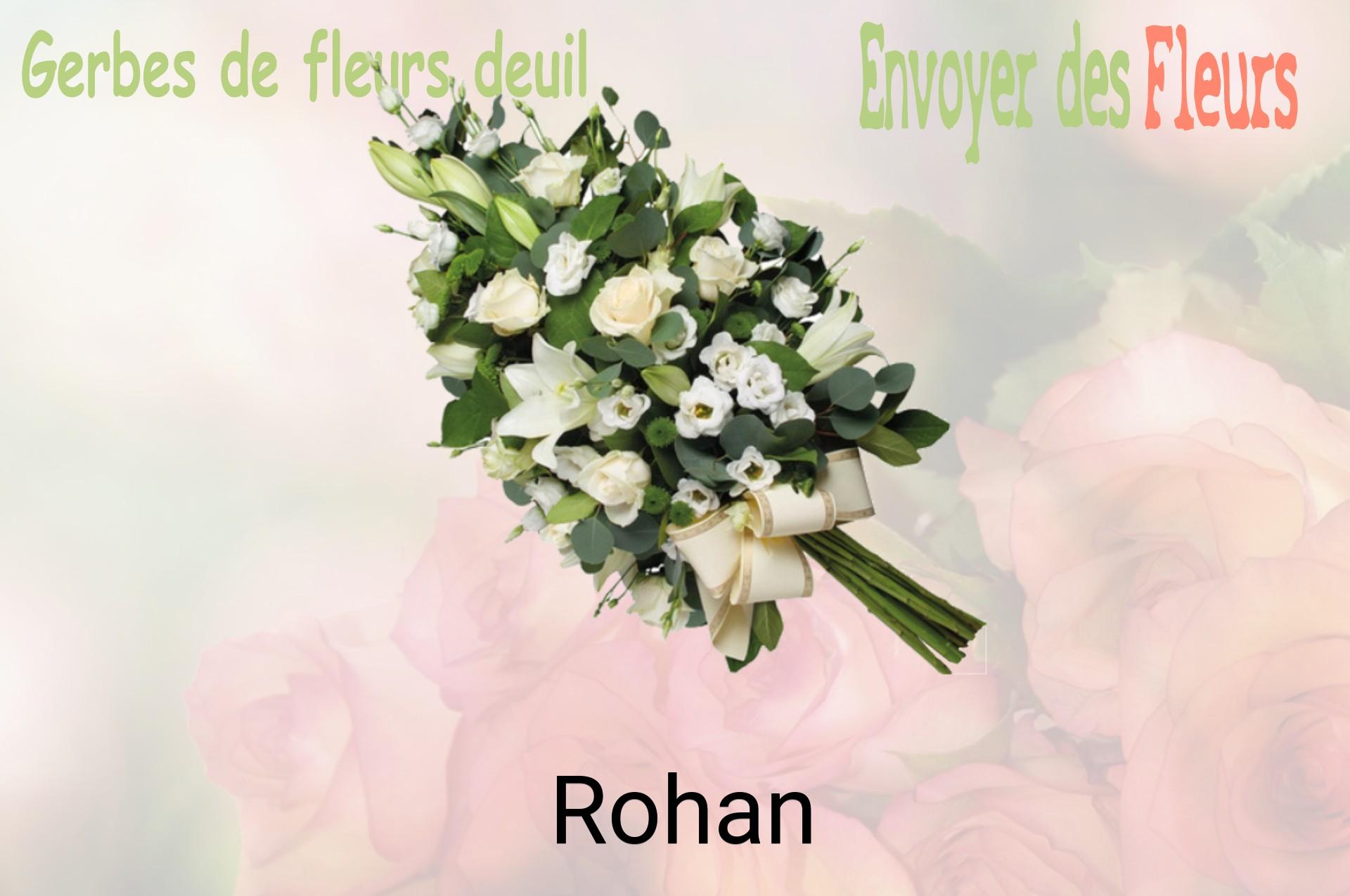 Gerbe de fleurs de deuil livrée à Rohan